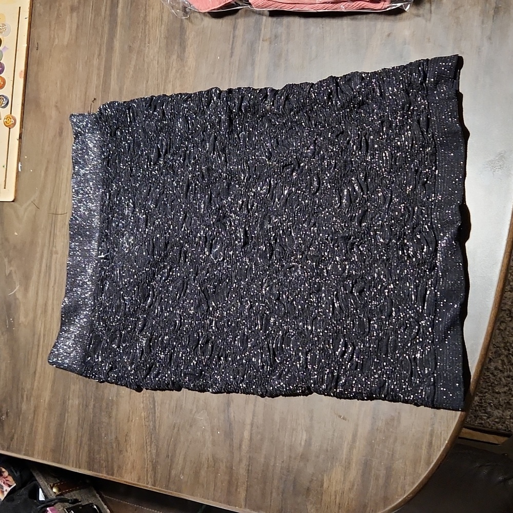 New Guess Sparkly Black Tube Top - Medium made U.S.A.